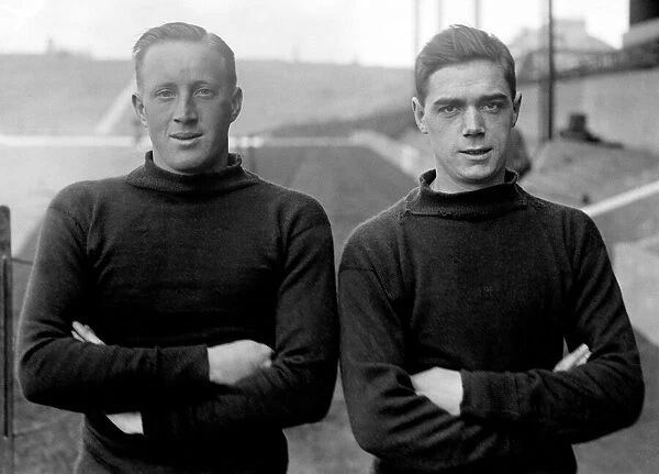 Jack Lambert & Robby Robinson Arsenal football players April 1927