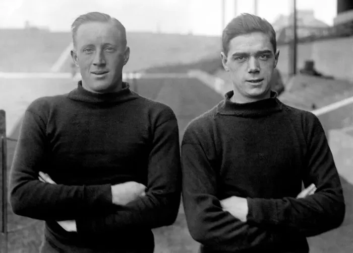 Framed Print : Jack Lambert & Robby Robinson Arsenal football players April 1927