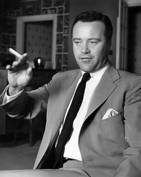 Jack Lemmon during interview in London - July 1956