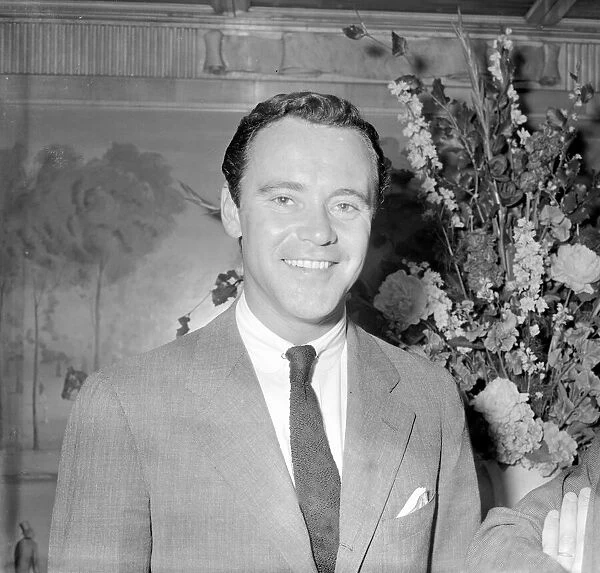 Jack Lemmon during a press reception in Dorchester. July 1956