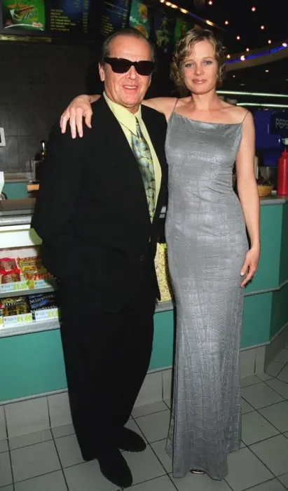Framed Print : Jack Nicholson and girlfriend Rebecca Broussard 1998 back together at the premiere Framed Print : Jack Nicholson and girlfriend Rebecca Broussard 1998 back together at the premiere