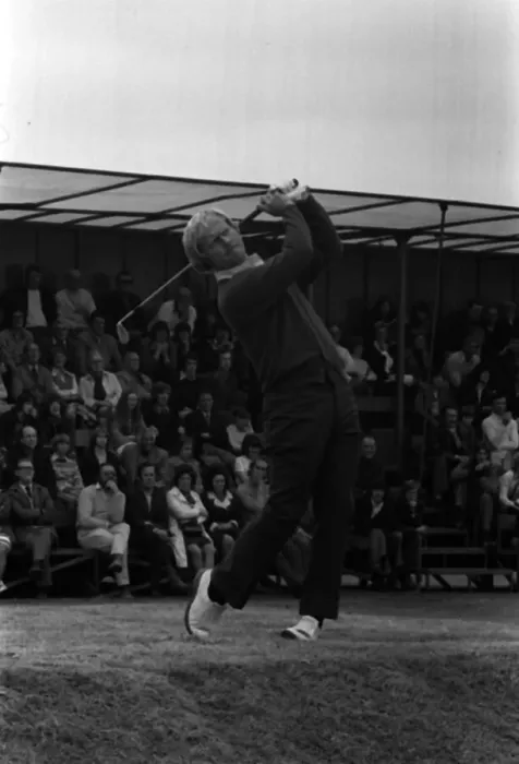 Framed Print : Jack Nicklaus golfer 1974 golf clinic playing shot Framed Print : Jack Nicklaus golfer 1974 golf clinic playing shot