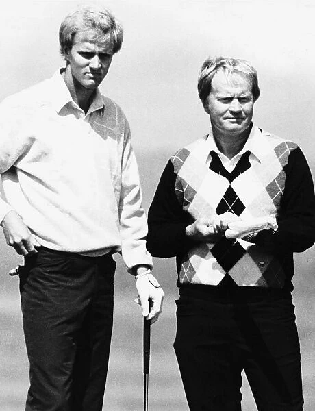 Jack Nicklaus golfer and son playing golf