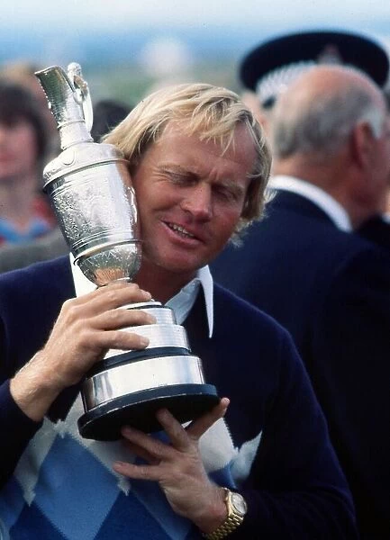 Jack Nicklaus with Open Championship trophy 1978