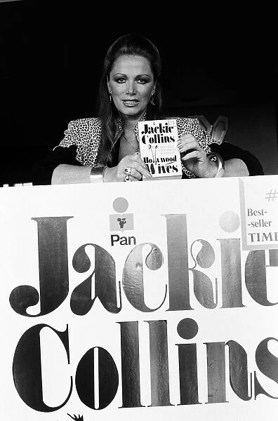 Jackie Collins, Author, in the UK to promote her new book, Hollywood Wives