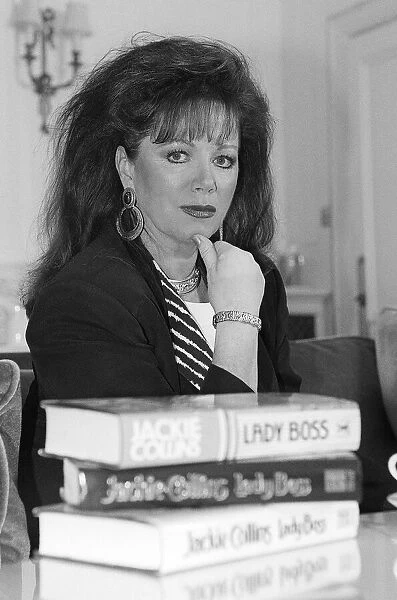 Jackie Collins in a London Hotel Mirrorpix with her latest novel Lady Boss
