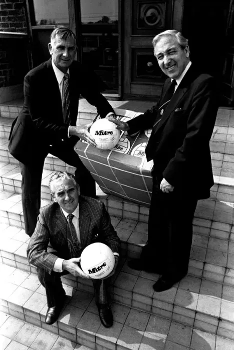 Framed Print : Jackie Milburn, Jim Turney, chairman of Turney-Wylde and vice chairman of Blyth Spartans Framed Print : Jackie Milburn, Jim Turney, chairman of Turney-Wylde and vice chairman of Blyth Spartans