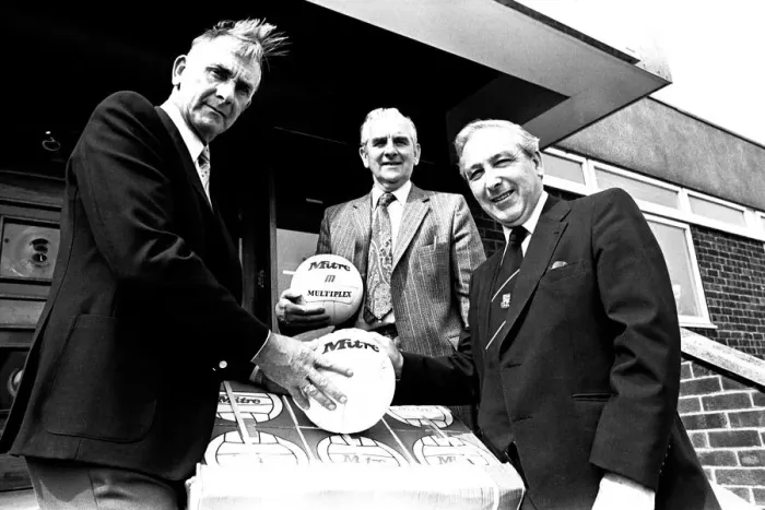 Framed Print : Jackie Milburn, Jim Turney, chairman of Turney-Wylde and vice chairman of Blyth Spartans Framed Print : Jackie Milburn, Jim Turney, chairman of Turney-Wylde and vice chairman of Blyth Spartans