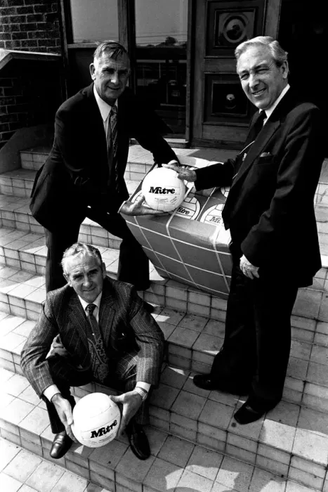 Framed Print : Jackie Milburn, Jim Turney, chairman of Turney-Wylde and vice chairman of Blyth Spartans Framed Print : Jackie Milburn, Jim Turney, chairman of Turney-Wylde and vice chairman of Blyth Spartans