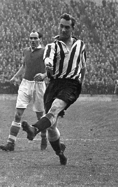 Jackie Milburn. Newcastle centre-forward. April 1955