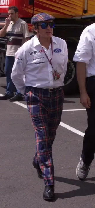 Framed Print : Jackie Stewart in the Formula One paddock July 1999