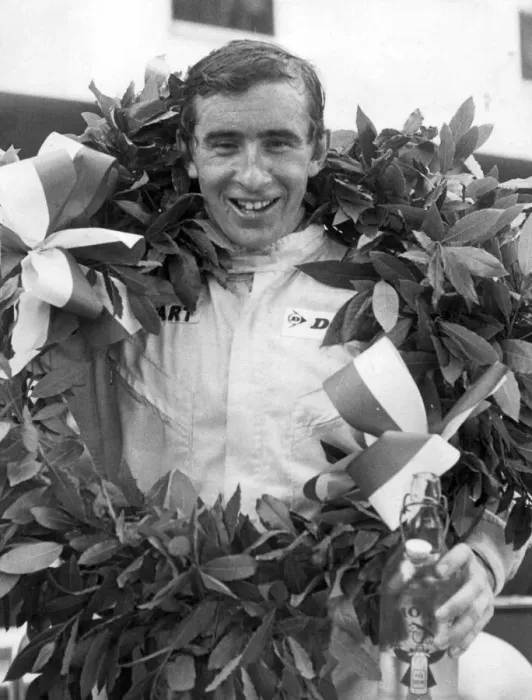Framed Print : Jackie Stewart after winning the Monaco Grand Prix in 1966 Framed Print : Jackie Stewart after winning the Monaco Grand Prix in 1966