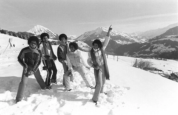 The Jackson 5 February 1979 Performing in Switzerland on the slopes