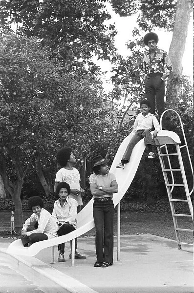The Jackson Five at home in Los Angeles. 23rd February 1973
