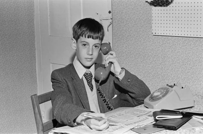 Framed Print : Jacob Rees- Mogg, aged 12. Picture shows a young Jacob Rees- Mogg