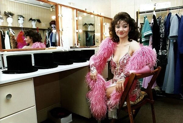 Jacqueline Dankworth in theatre dressing room daughter of Johnny Dankworth and Cleo Laine