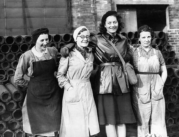Jacqueline Darcy, twenty three year old of the French Resistance (third right)