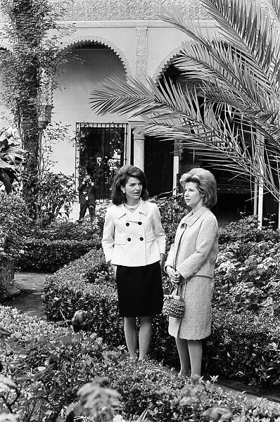 Jacqueline Kennedy, and the Duchess of Alba. Seville, Spain. April 1966