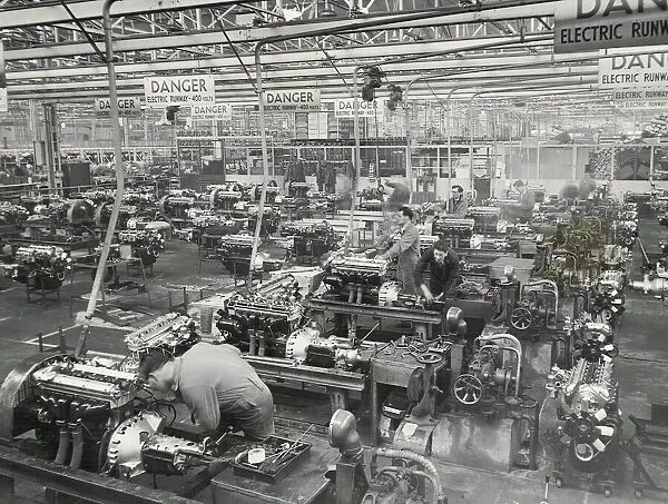 Jaguar Cars, Browns Lane, Coventry. New Jaguar engines are run for the first time