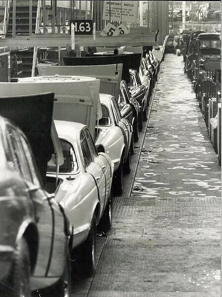 Jaguar Cars production Line of the XJ saloon track at Browns Lane factory, Coventry