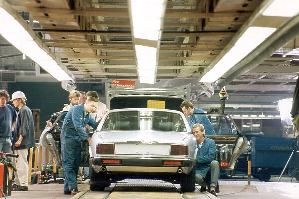 The last Jaguar XJ6 to be built on the old production line reaches the end of the track