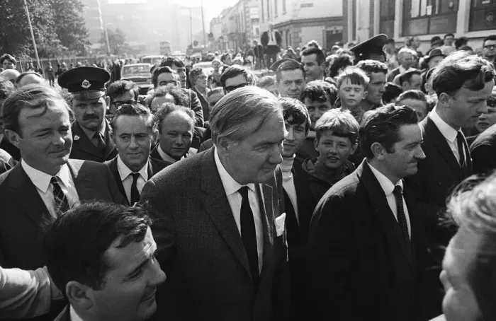 Framed Print : James Callaghan Aug 1969 visit to Belfast, tour of The Falls area Framed Print : James Callaghan Aug 1969 visit to Belfast, tour of The Falls area