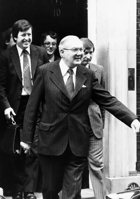 Framed Print : James Callaghan British Prime Minister leaving No 10 Downing Street 1979