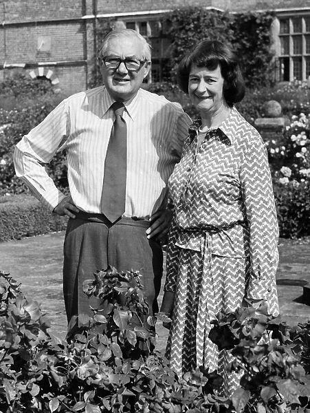 James Callaghan British Prime Minister with his wife 1978 in garden at Chequers