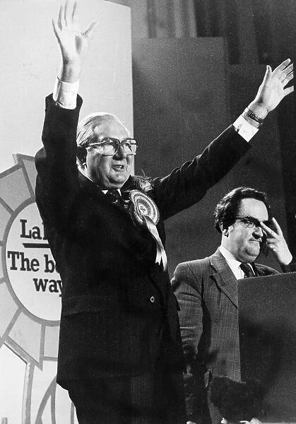 James Callaghan celebrating vote in election - May 1979 04  /  05  /  1979