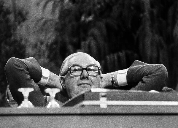 James Callaghan ex Prime Minister pictured at the Labour Party Conference in 1979 at