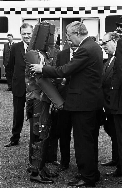 James Callaghan, June 1969 talks to officials and meets Cadet Stephen Martindale at