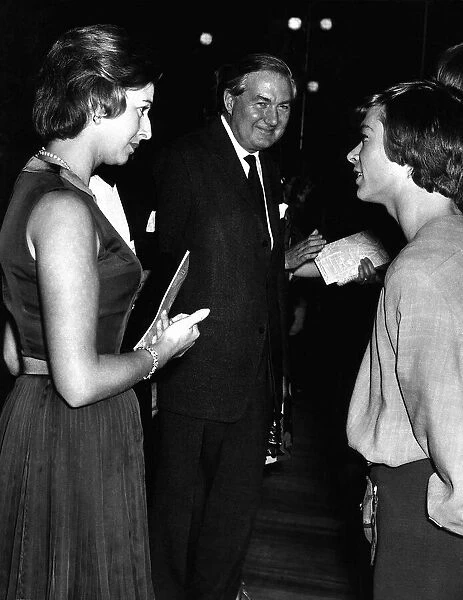 James Callaghan Labour politician with Princess Alexandra talking to actor