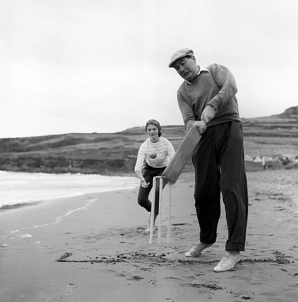 James Callaghan MP on Holiday AugUST 1957 in St Davids, Pembrokeshire with family