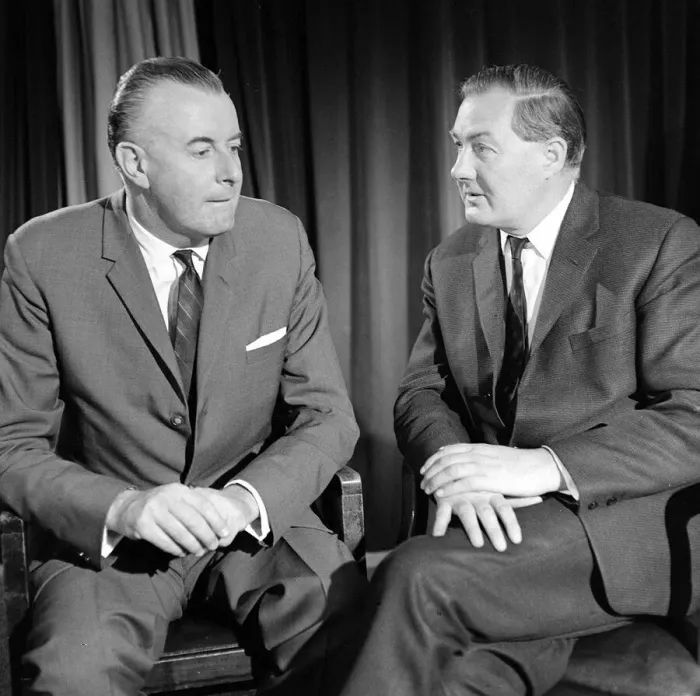 Framed Print : James Callaghan MP July 1964 with Australian politician Gough Whitlam Framed Print : James Callaghan MP July 1964 with Australian politician Gough Whitlam