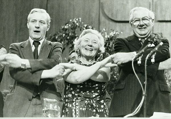 James Callaghan singing Auld Lang Syne at the end of the 1979 Labour Party Conference