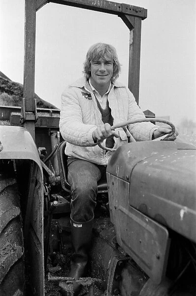James Hunt on the 450 acre farm in Buckinghamshire, that he owns since retiring