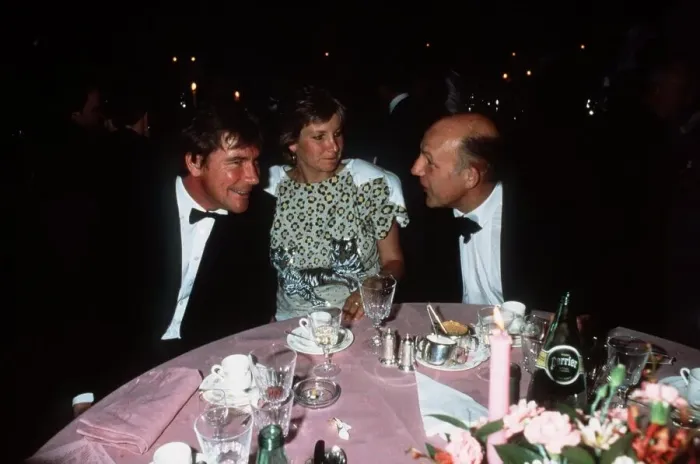 Framed Print : James Hunt racing driver 1987 pictured with Sterling Moss at film premiere of Pontoon Framed Print : James Hunt racing driver 1987 pictured with Sterling Moss at film premiere of Pontoon