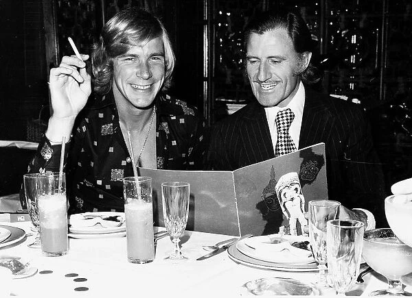 James Hunt at his Stag Night party at the Trader Vics Club in Park Lane, London