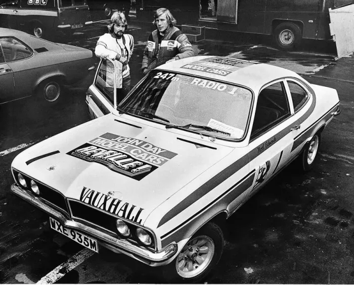 Framed Print : James Hunt Tour Car Race Driver before doing a 1000 mile tour of Great Britain with Noel