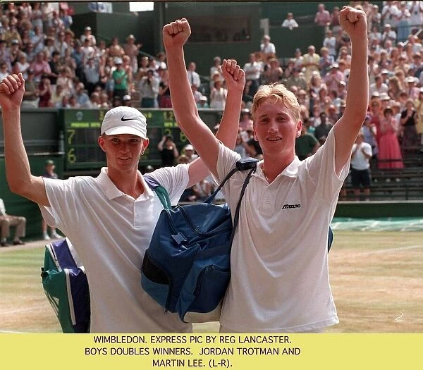 JAMES TROTMAN & MARTIN LEE BOYS DOUBLES WINNERS AT WIMBLEDON 05  /  07  /  1997