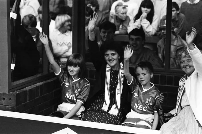 Framed Print : Jamie Baker and his twin sister Brenda, who were mascots for the Everton v Manchester Framed Print : Jamie Baker and his twin sister Brenda, who were mascots for the Everton v Manchester
