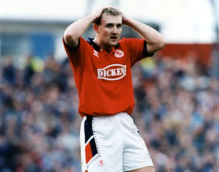 Framed Print : Jamie Pollock, Middlesbrough FC v Tranmere, 8th October 1994 Framed Print : Jamie Pollock, Middlesbrough FC v Tranmere, 8th October 1994