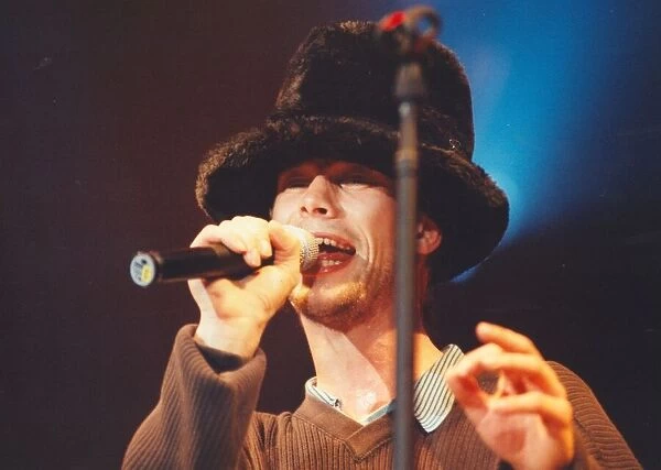 Jamiroquai - Jay Kay performing in concert at Newcastle Arena. 10th April 1997