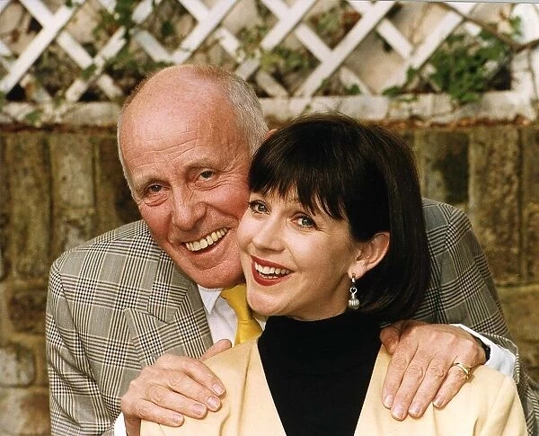 Jan Francis Actress of ITV drama series Under The Hammer pictured with fellow actor