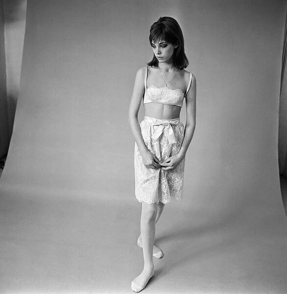 Jane Birkin, Actress and Model, models for The Sun Womens Page, Studio Pix, London
