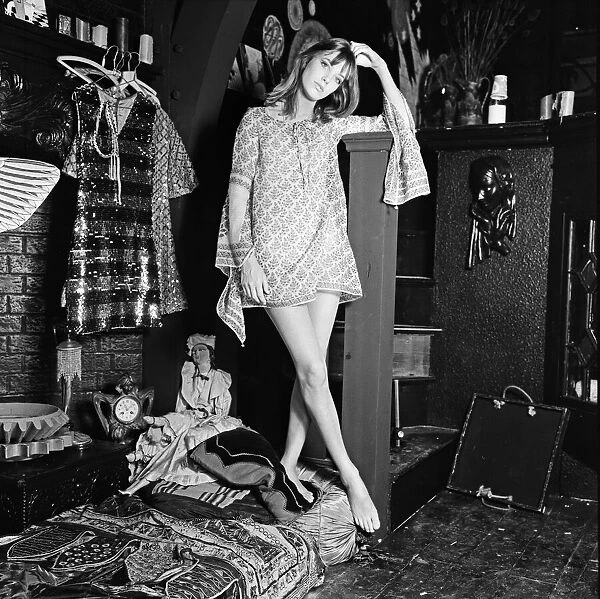 Jane Birkin, aged 20, star of the film 'Wonderwall'. 24th September 1967