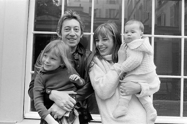 Jane Birkin and Serge Gainsbourg at their Paris luxury home. May 1972