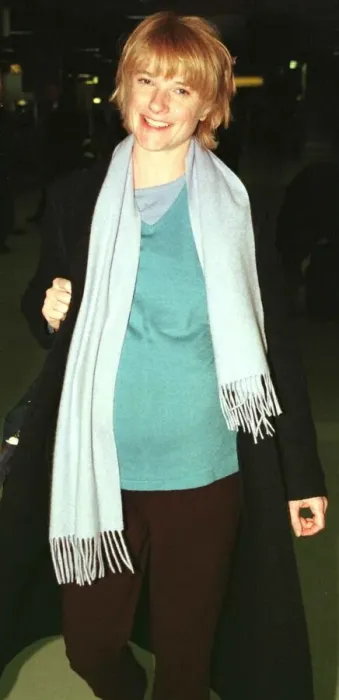 Framed Print : Jane Horrocks actress January 1999 arrives at Heathrow Airport seven months Framed Print : Jane Horrocks actress January 1999 arrives at Heathrow Airport seven months