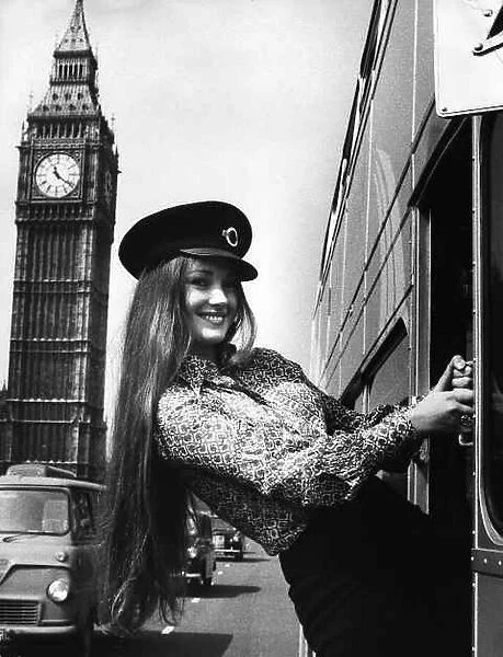 Jane Seymour actress helping launch celebrity travels silver London Transport bus
