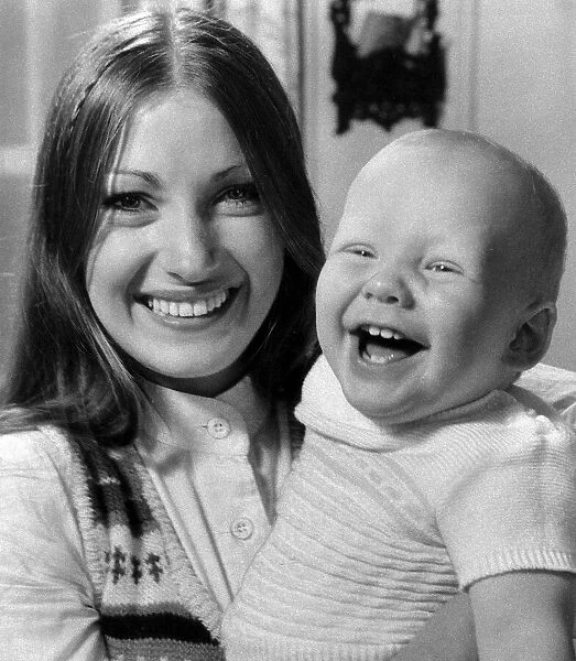Jane Seymour actress with eleven month old JJ her co star in film The Models